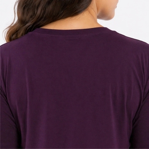 T-shirt uni pour femme, manches courtes, doux, décontracté, basique, léger, à porter au quotidien, coupe ample, chemise décontractée pour femme - Product Image 6