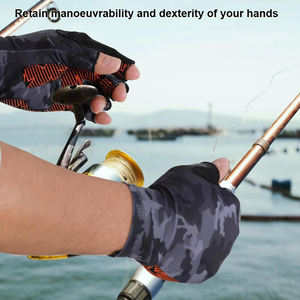 Guantes de Pesca Personalizados con Protección Solar y Refrigeración, Antideslizantes, Anti-UV, de Medio Dedo, para Deportes al Aire Libre de Verano - Product Image 5