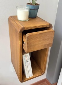 Minimalist Eco-Friendly Durable Wood Wall Mounted Nightstand 1 Drawer Storage Modern Bedroom Furniture Dining Hotel Living Room - Product Image 2