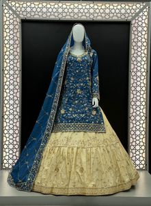 Elegant Plum Net Farshi Sharara Set Heavy <b>Gold</b> Zari Floral Embroidery for Gharara Floor-Length Traditional Wedding Diwali - Product Image 6