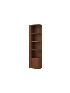 Librería Esquinera Moderna de Madera Maciza con 4 Estantes, Mueble Independiente para Sala de Estar que Ahorra Espacio, Ecológico - Product Image 3