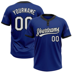 Maillot de baseball personnalisé avec nom et numéro, unisexe, col en V, manches courtes, uniforme d'équipe de softball imprimé - Product Image 4