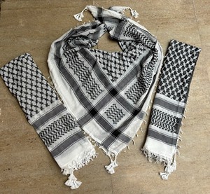 NEW BOTH SIDE DESIGN REVERSIBLE ORIGINAL PATTERN ARAFAT PALESTINIAN SCARF SHEMAGH YASHMAGH GHUTRA HEAD GHAZA MENS MUSLIM - Product Image 5