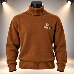 <b>Plus</b> <b>Size</b> Casual False Two-piece Set Turtleneck Long Sleeve Free <b>Size</b> Solid Color Cable Knit <b>Sweater</b> Jumper - Product Image 6