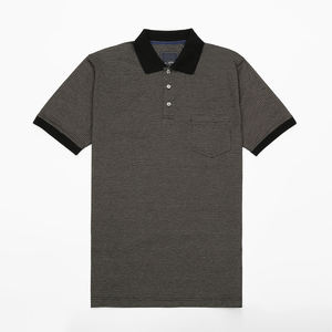 Camisa Polo de Manga Corta para Hombre, de Algodón Oxford con Diseño de Puntos, con Bolsillo, Casual, Transpirable, Tejido, Corte Regular - Product Image 1