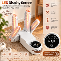 Séchoir à chaussures électrique portable intelligent, séchoir à chaussures pliable avec rotation à 360° °   Circulation d'air chaud pour baskets, chaussettes, pantoufles et bottes