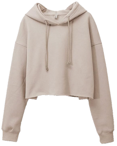 Girls <b>Crop</b> <b>Top</b> Hoodie Full Sleeve Solid Color Hooded Pullover Sweatshirt Regular Fit All Seasons Windproof Anti-UV Front Logo - Product Image 6