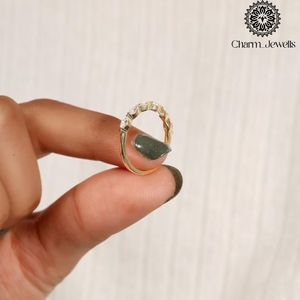 Bague d'éternité en moissanite plaquée or rose Charm_Jewells, coupe marquise, sertissage en canal, bague de fiançailles classique pour femme - Product Image 3