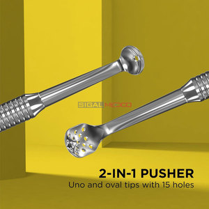 Blackhead Remover Spoon Expert 20 Type 1 Uno for Oval Extractor 15 Holes Professional Stainless Steel Multifunctional Reusable - Product Image 3