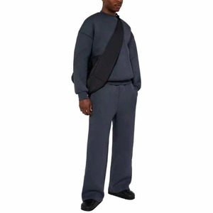 Custom Mens French Terry Flared Sweatpants High Street Baggy for Hem Wide Leg Cotton Mid Waist Casual Style Custom Logo - Product Image 2