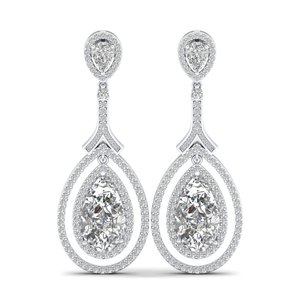 Boucles d'oreilles pendantes REYES en diamant de laboratoire CVD HPHT, prix de gros, pour femmes, en argent sterling 925, pour mariage et soirées, bijoux fins - Product Image 2