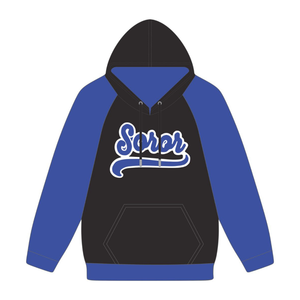 Sudaderas Soror con Mangas Raglán, Forro Polar de Algodón, Estilo Casual para Otoño e Invierno, Diseño con Bolsillos, Corte Regular, Azul y Negro, para Hermandades y Fraternidades - Product Image 4