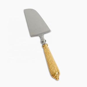 Ensemble d'ustensiles de service ensembles d'ustensiles de cuisine plaqués or brindille d'or avec poignée de bourgeons couverts serveur de gâteau - Product Image 3