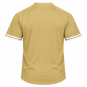 Camiseta Henley IOTA Marrón Dorado para Hombre, Manga Corta, Cuello con Botones, Letras Griegas, Camisa de Fraternidad, Atlética, Casual - Product Image 4