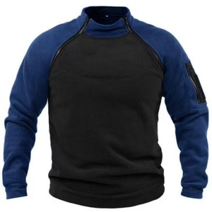 Sudaderas de punto estampadas de invierno para hombre al por mayor, de manga larga, cálidas, sin color liso, holgadas para exteriores - Product Image 5