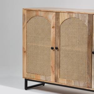 Aparador de Madera de Ratán Vandana Pebble Lunaris para Interiores y Exteriores Modernos y Elegantes - Product Image 4