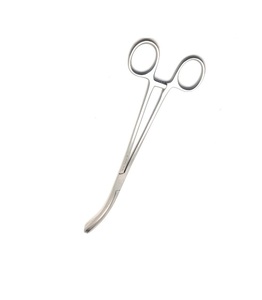 Pinces à tissus courbées 3x4 dents en acier inoxydable allemand, instruments chirurgicaux obstétrico-gynécologiques Allis, approuvées CE - Product Image 3