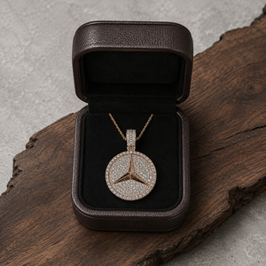 Colgante Personalizado de Lujo con Logotipo de Auto, Chapado en Plata 925, con Micro Pavé de Moissanita Redonda, Estilo Hip Hop, Venta al Por Mayor - Product Image 5