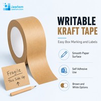 Rouleau de ruban adhésif kraft Jastom pour les notes de carton, les boîtes d'expédition et l'identification des emballages en entrepôt