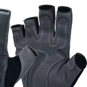 Professional Sailing <b>Gloves</b> with Reinforced Palm Grip, Breathable Quick-Dry Fabric Adjustable Wrist Strap Half Finger Design - Product Image 2