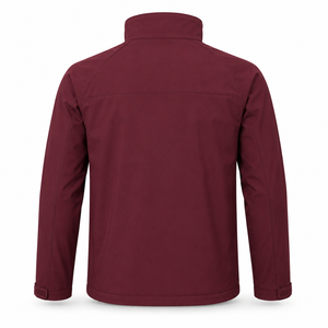 Veste Softshell Homme Haute Qualité Coupe-Vent Tissu Extensible Col Montant Poche Poitrine Zippée Vêtement Décontracté Extérieur Tenue de Travail Fournisseur OEM - Product Image 3