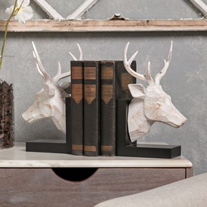 Serre-livres en métal de qualité professionnelle, construction solide avec des lignes épurées, idéal pour l'organisation du bureau, de la bibliothèque et de la salle d'étude, design artistique - Product Image 2