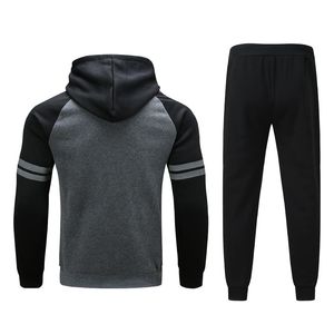 Conjunto Deportivo de Invierno para Hombre, de Peso Medio, con Bordado, Sudadera de Algodón, Pantalones y Sudadera con Capucha de Dos Piezas - Product Image 2