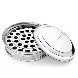 Premium Stainless Steel Holy Communion Single Tray Set 40 Cups Stable Bottom Ring Elegant <b>Mirror</b> Finish Durable Dishwasher Safe - Product Image 1