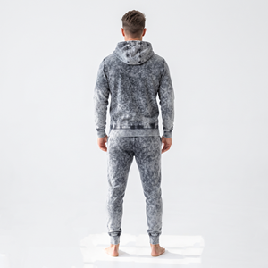 Men's Regular Fit Men Acid Wash Hoodie <b>Jogger</b> <b>Set</b> Winter Fitness Running Tracksuit Casual Athletic Clothing Outfit - Product Image 2