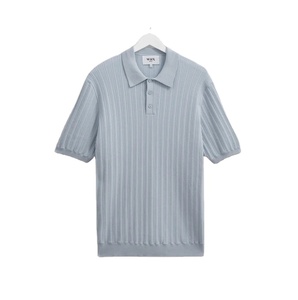 เสื้อโปโลผู้ชายบางย้อนยุคแบรนด์หรูออกใหม่เสื้อยืดออกแบบเสื้อผ้าแจ็คการ์ดลายว่างเปล่าแขนสั้นธุรกิจฤดูร้อน - Product Image 1