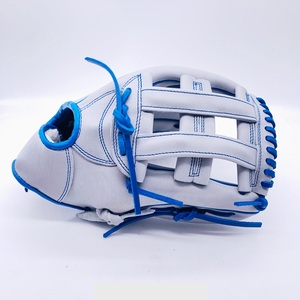 White <b>Baseball</b> <b>Glove</b> with Blue Stitching Right-Handed Standard Style Durable Training Equipment - Product Image 5