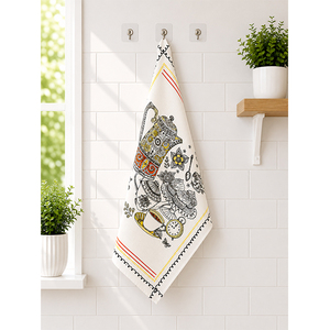 Serviette de cuisine imprimée vintage, mode et accessoires |   Serviette de cuisine décorative élégante |   Serviette de cuisine en lin multicolore - Product Image 1