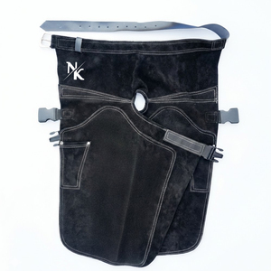 Nouvel Arrivage Nafko Industry Tabliers de Ferrier en Cuir Véritable de Luxe avec Ceinture à Boucle, Dernier Design, Durables, Robustes, Réutilisables, Noirs - Product Image 1