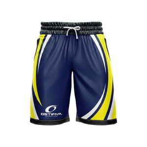Pantalones Cortos de Baloncesto Transpirables de Secado Rápido 100% Poliéster para Adultos, Conjunto Personalizado con Estampado por Transferencia Térmica, MOQ Bajo, Nuevo Diseño 2026 - Product Image 1