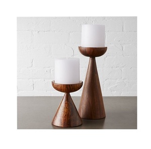 Handcrafted wooden candle holder with natural wood finish for <b>tea</b> <b>light</b> candles rustic home decor table centerpiece decoration - Product Image 5