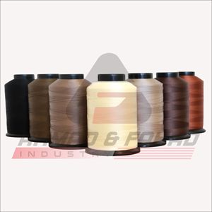 Bobines de fil à coudre en polyester teint brun beige noir, durables pour l'artisanat, Ahmad & Fahad Industry - Product Image 1