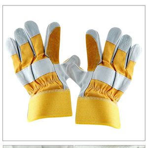 Guantes de Soldadura de Cuero Vacuno Amarillo Personalizados de Fábrica NESTA SPORTS, Guantes de Trabajo Cortos Resistentes al Calor y al Desgaste - Product Image 6