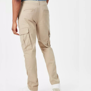 Custom Logo Wholesale <b>Men</b>’s Cargo Pants Tactical Casual Multi Pocket Outdoor Straight Fit <b>Elastic</b> Waist Relaxed Cargo <b>Trouser</b> - Product Image 5