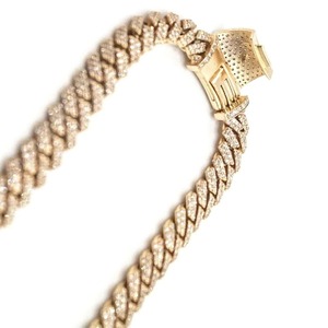 Chaîne cubaine hip-hop de luxe en moissanite diamantée, collier Iced Out pour homme, style rappeur, mode, fête, streetwear, en promotion - Product Image 3
