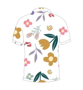 Men’s <b>White</b> Retro Floral Print <b>Polo</b> Shirt Casual Short Sleeve Summer Collared Fashion Golf T Shirt - Product Image 2