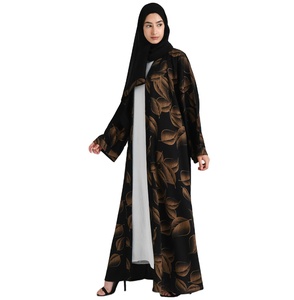 Custom Islamic Clothing Abaya Women Muslim Dress Abaya Women Casual Solid Color Robe Two-Piece Suit Abaya Women Muslim Dress - Product Image 2