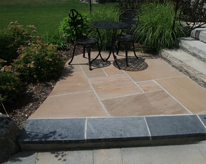 Paquete de adoquines de piedra arenisca marrón otoñal GROCON de 22 mm, losas de pavimentación naturales, duraderas, modernas y ecológicas para exteriores. - Product Image 4