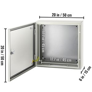 Contenitore in Acciaio NEMA 4X 20 X 20 X 6 Pollici, Impermeabile e Antipolvere IP67, Scatola Elettrica per Uso Esterno/Interno - Product Image 3