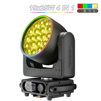 SHEHDS 19x25W RGBL Beam Moving Head Wash Stage Light DMX512 Modelo Privado Luces DJ para KTV Fiesta Bar Concierto