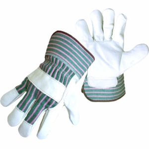 Gants de travail de sécurité industriels unisexes en cuir de vachette grainé robuste, paume simple, certifiés CE, ignifuges, antidérapants - Product Image 1