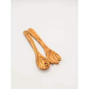 Juego de 2 utensilios para servir ensalada de madera de mango hechos a mano y ecológicos, cuchara y tenedor de madera para vajilla de cocina al precio más bajo. - Product Image 3