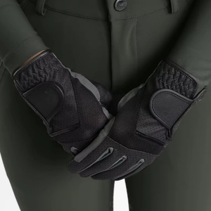 Gants en cuir premium ultra respirants, vente en gros, logo personnalisé, équipement équestre, gants d'équitation professionnels pour l'hiver. - Product Image 1