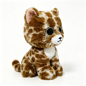 Peluche de gato tabby marrón personalizado, gatito de peluche con ojos grandes y brillantes, peluche de gatito a rayas, lindo muñeco de peluche de gato tabby - Product Image 1