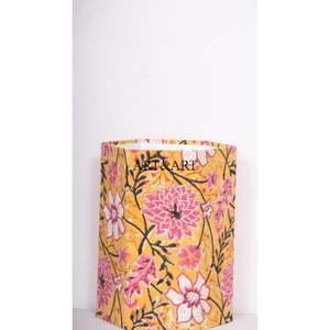 Poubelle décorative artisanale en carton imprimé floral pour la maison, poubelle à papier en acier pour le recyclage en cuisine, vente en gros - Product Image 2