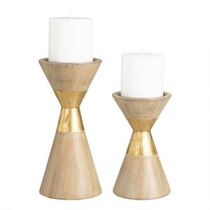 Stylish Wooden Candle Holder For <b>Table</b> Decoration With Unique Shape And Premium Craftsmanship For Home Decor - Product Image 1